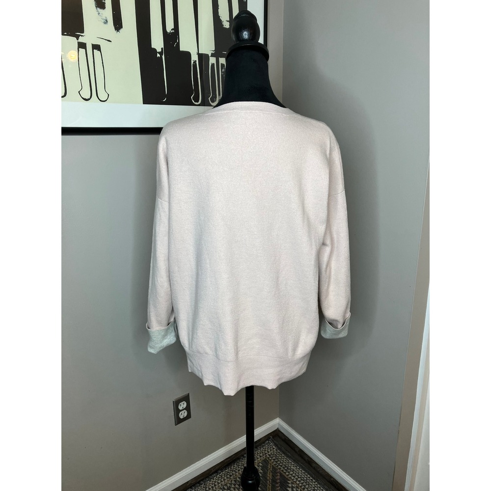 Vince‎ Long Sleeve Pull Over Knit Sweatshirt Women's Blush Pink Medium - Picture 3 of 7